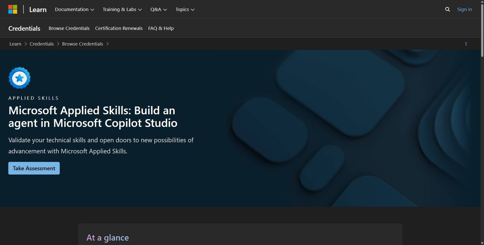 Microsoft Applied Skills Build an agent in Microsoft Copilot Studio